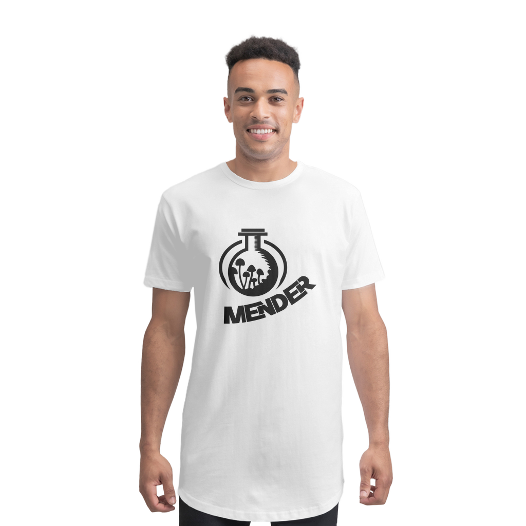 Mender Official Logo - white Premium Long Body T-Shirt