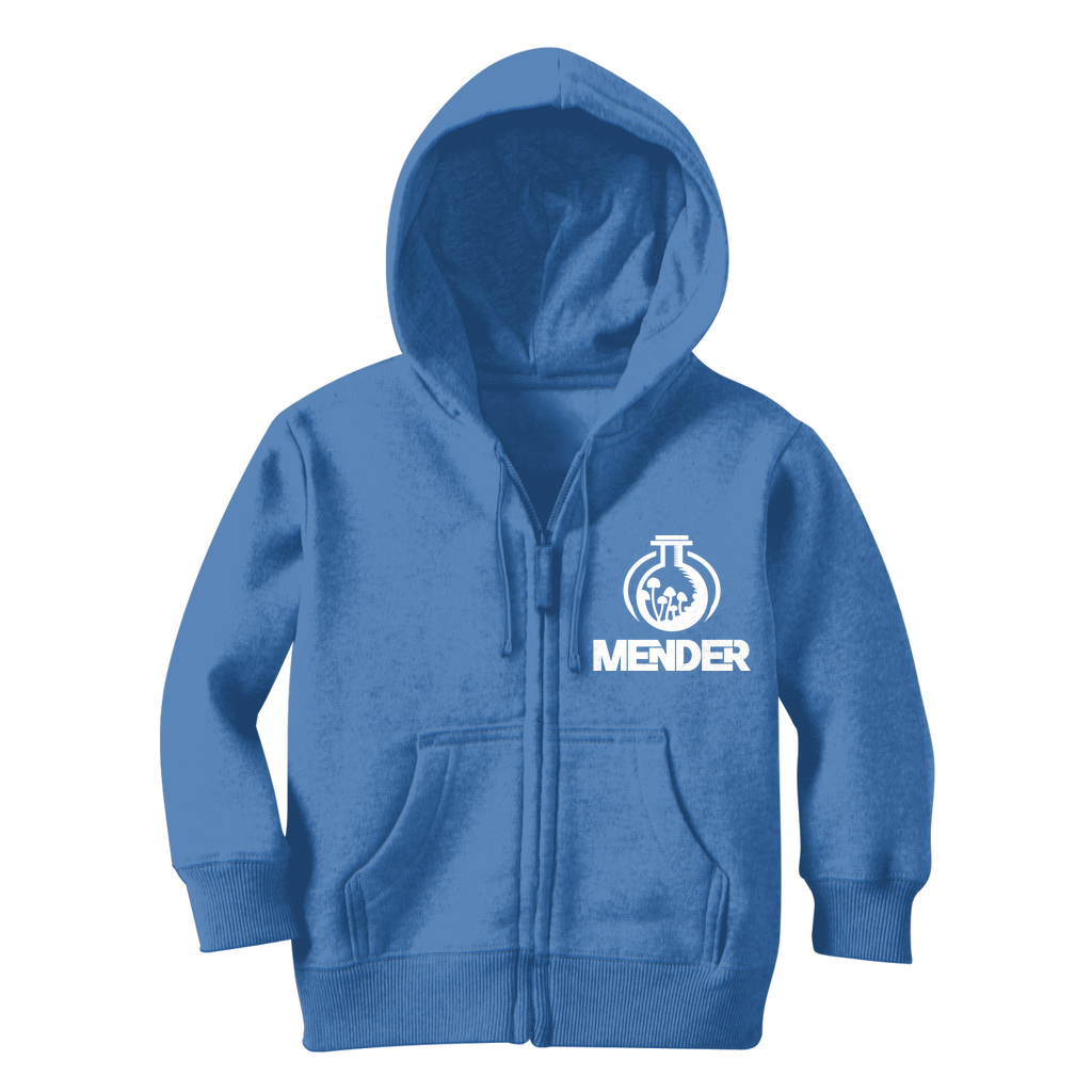 Mender Official Logo - black Classic Kids Zip Hoodie