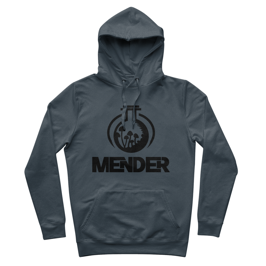 Mender Official Logo  - black 100% Organic Cotton Hoodie