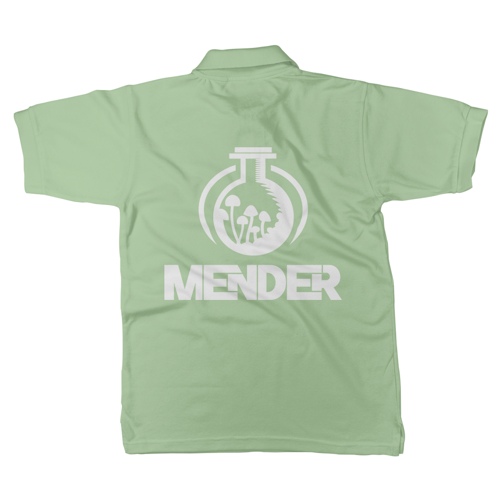 Mender Official Logo - white Classic Adult Polo Shirt