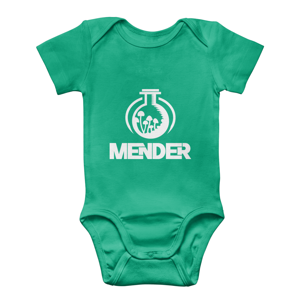 Mender Official Logo - white Classic Baby Onesie Bodysuit