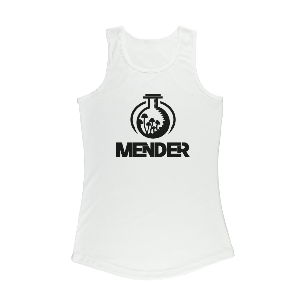 Mender Logo Alternative - white Women Performance Tank Top - Front