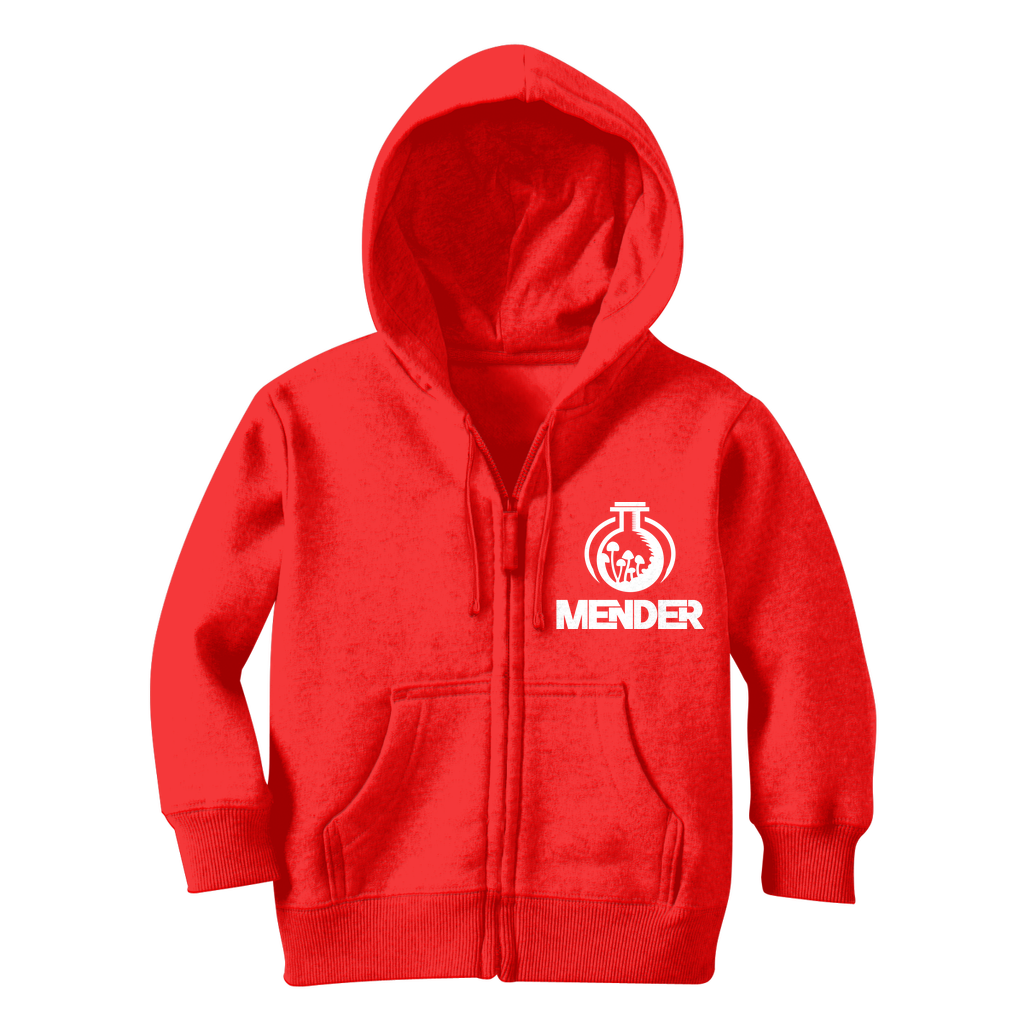 Mender Official Logo  - black Classic Kids Zip Hoodie