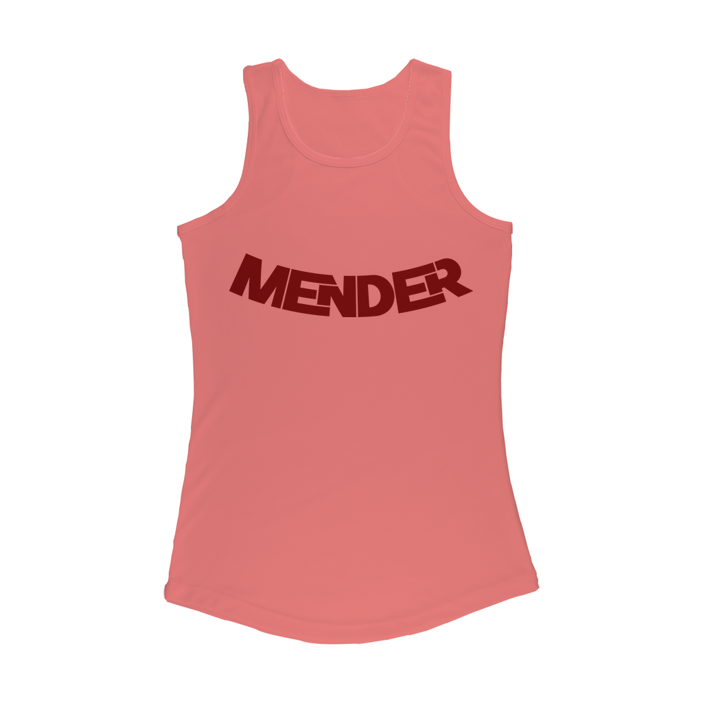 Mender Logo Icon - white Women Performance Tank Top - Front