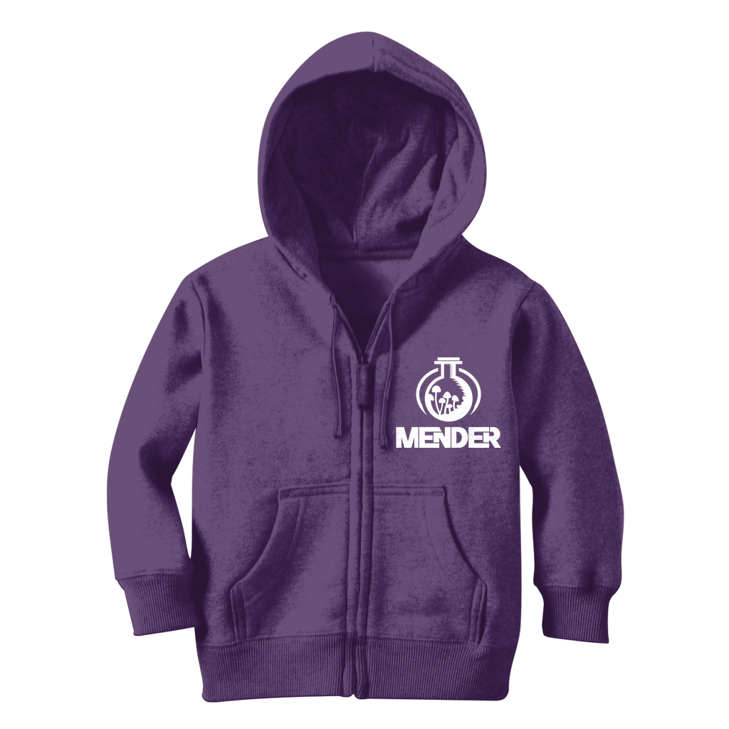 Mender Official Logo  - black Classic Kids Zip Hoodie