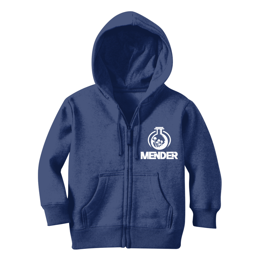 Mender Official Logo  - black Classic Kids Zip Hoodie