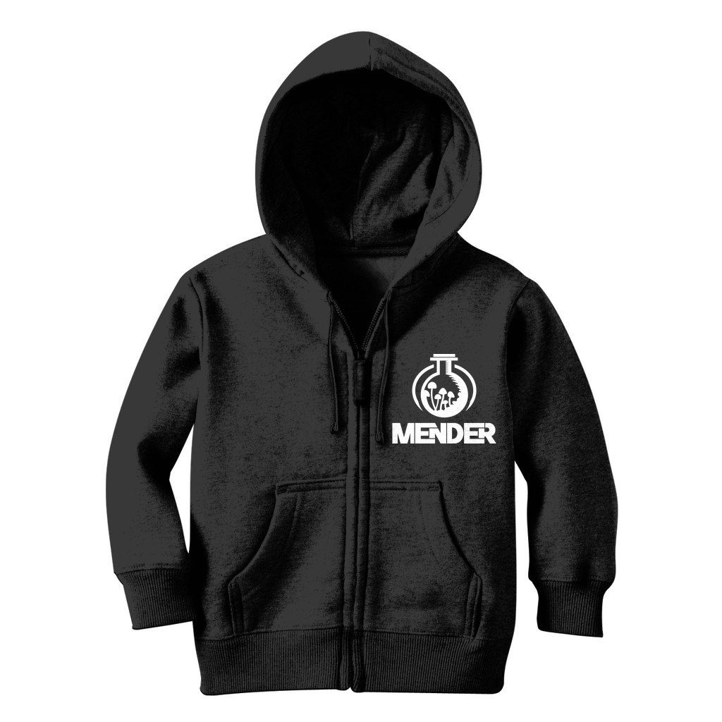 Mender Official Logo  - black Classic Kids Zip Hoodie