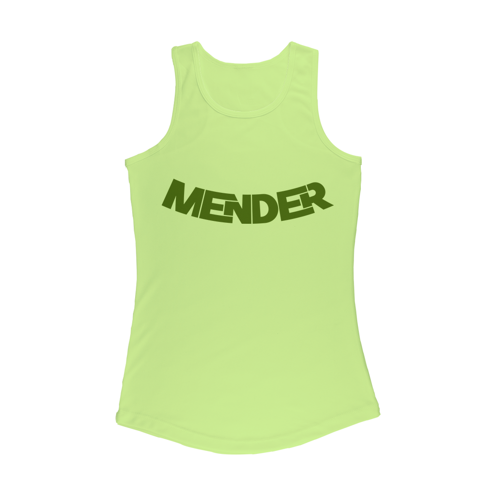Mender Logo Icon - white Women Performance Tank Top - Front