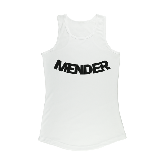 Mender Logo Icon - white Women Performance Tank Top - Front