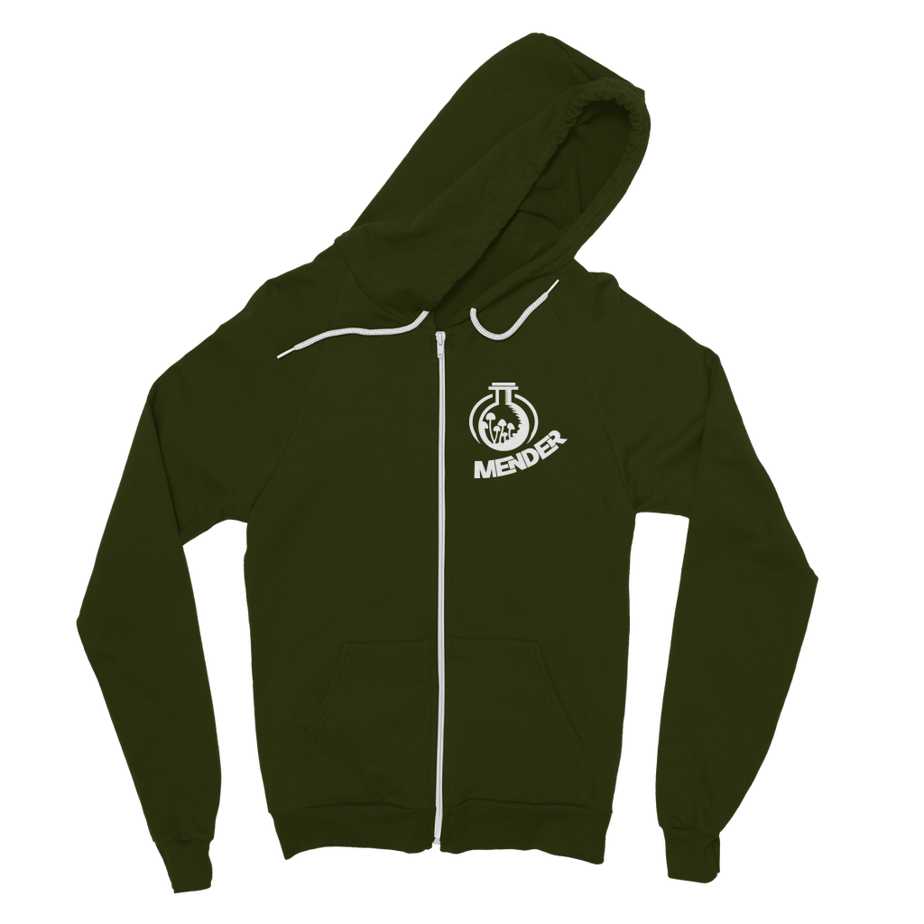 Mender Logo Alternative  - black Classic Adult Zip Hoodie