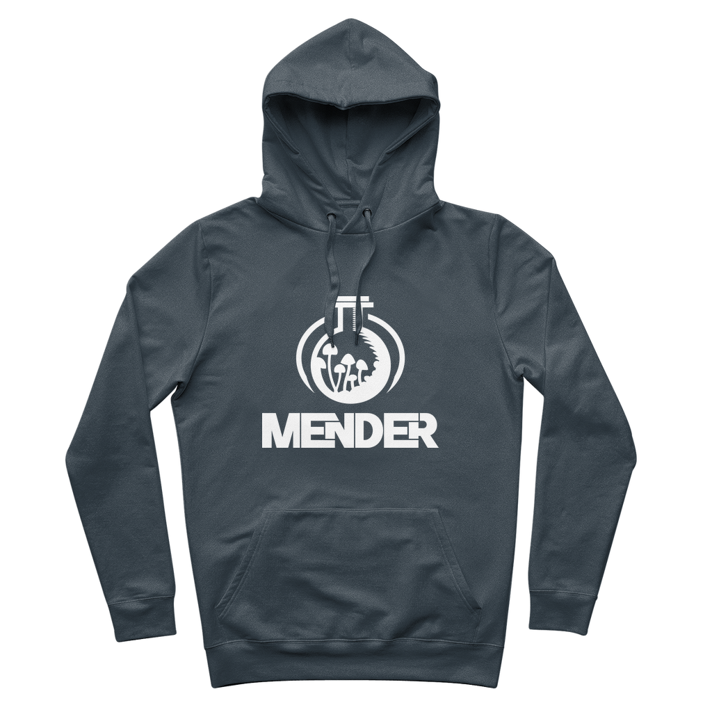 Mender Logo Icon - white 100% Organic Cotton Hoodie