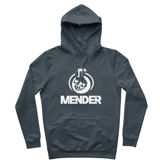 Mender Logo Icon - white 100% Organic Cotton Hoodie