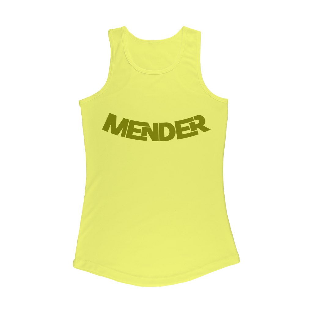 Mender Logo Icon - white Women Performance Tank Top - Front