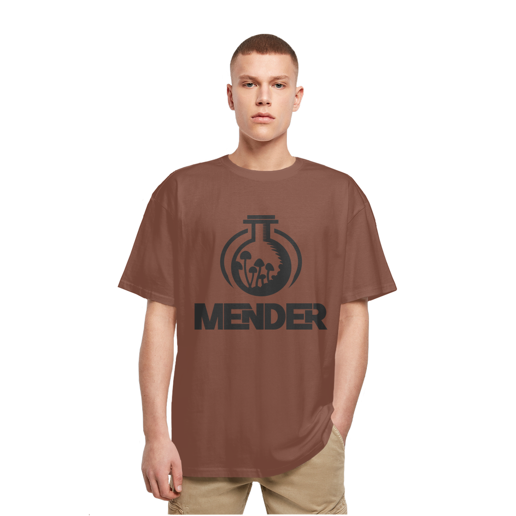 Mender Official Logo  - black Heavy Oversized T-Shirt
