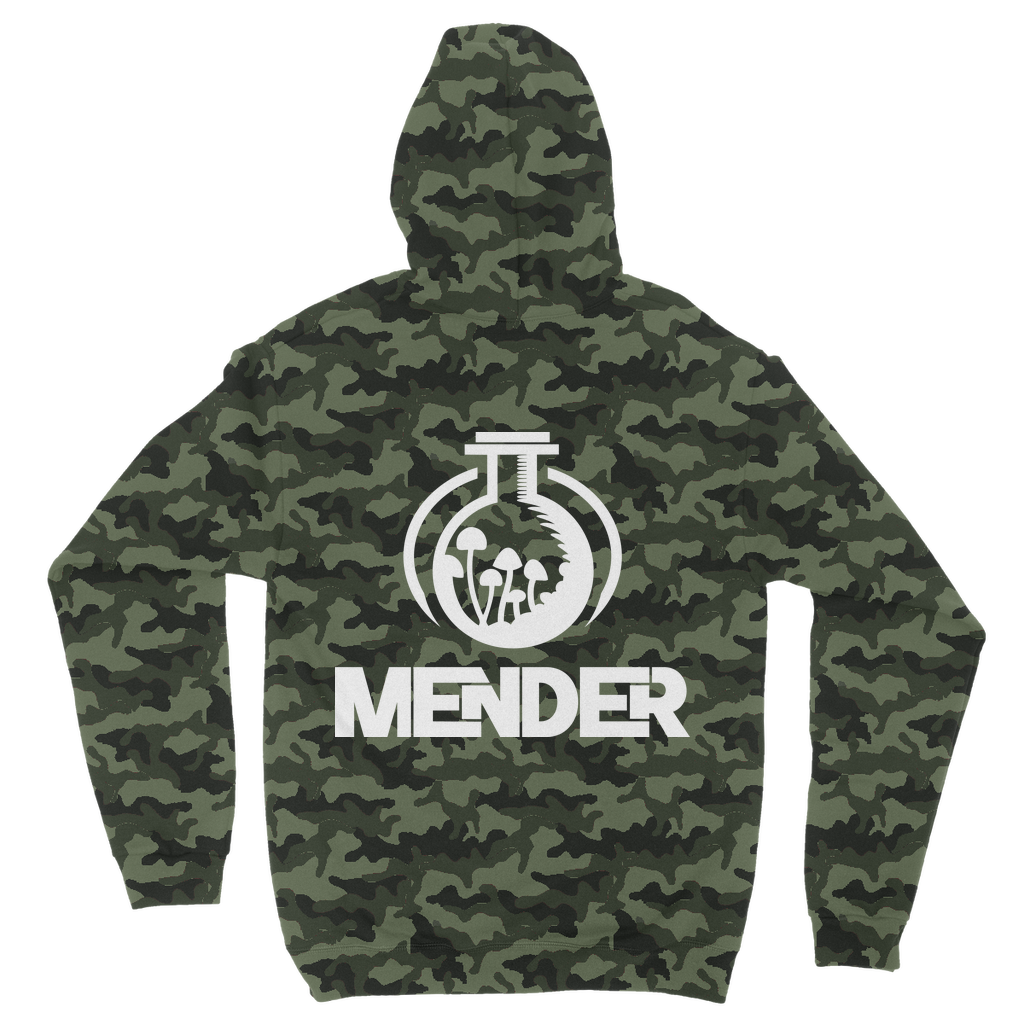 Mender Official Logo  - black Camouflage Adult Hoodie