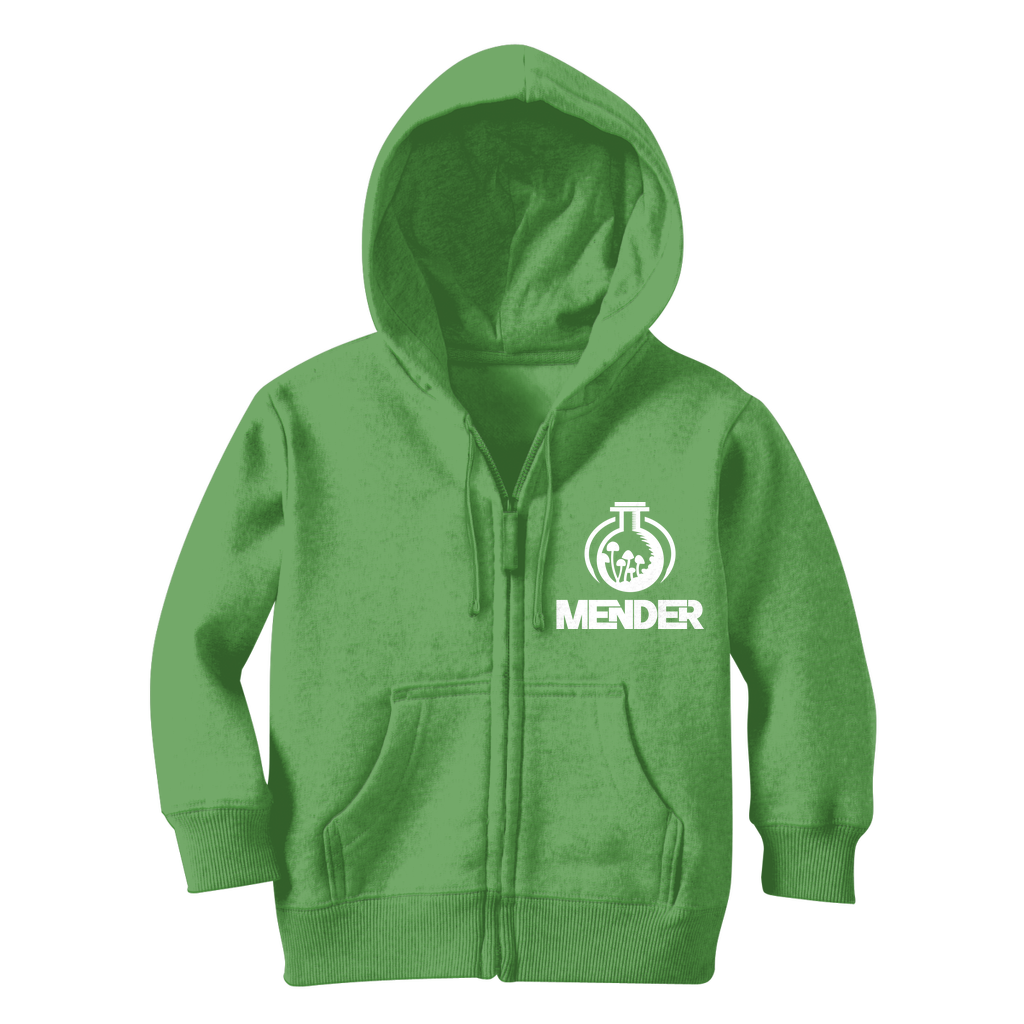 Mender Official Logo  - black Classic Kids Zip Hoodie