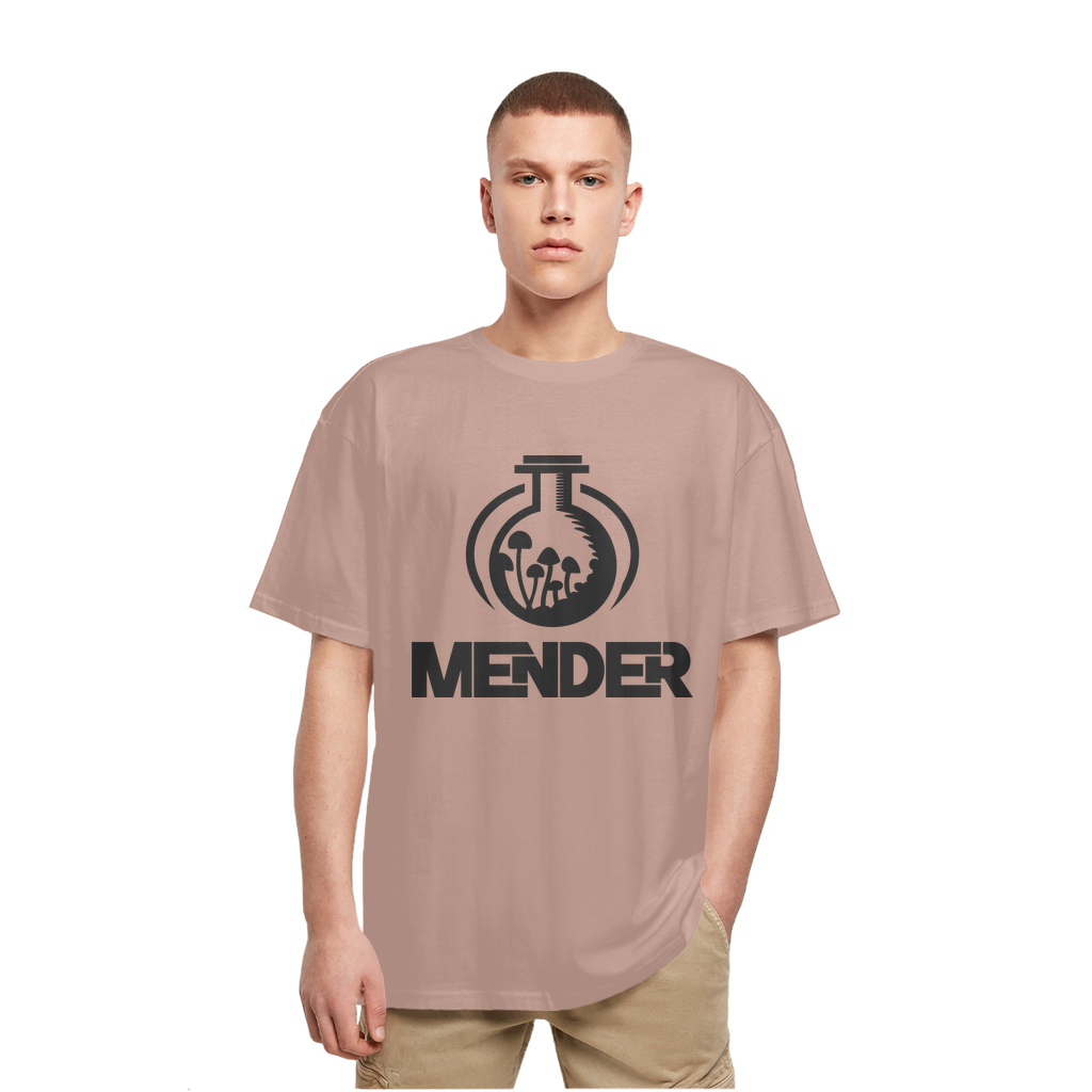 Mender Official Logo  - black Heavy Oversized T-Shirt