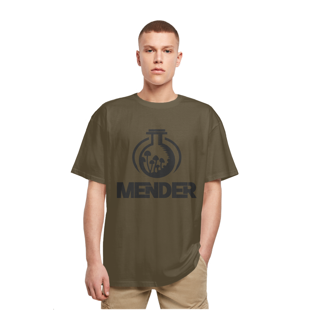 Mender Official Logo  - black Heavy Oversized T-Shirt