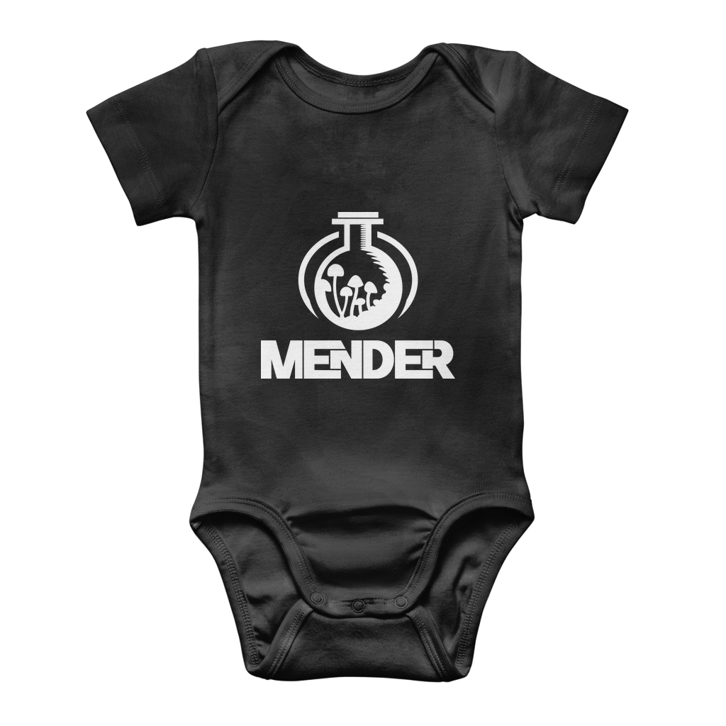 Mender Official Logo - white Classic Baby Onesie Bodysuit