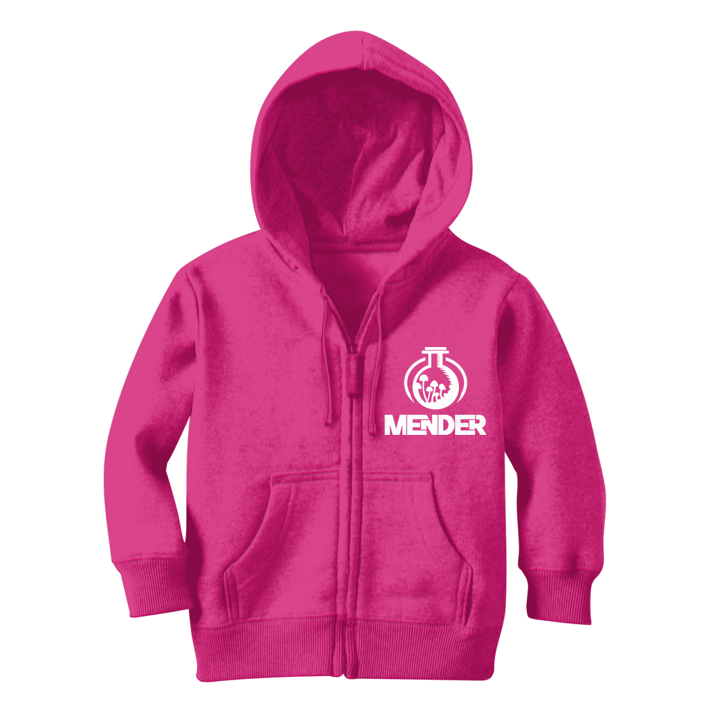 Mender Official Logo  - black Classic Kids Zip Hoodie